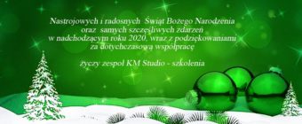 życzenia świąteczne i noworoczne od KM Studio - szkolenia